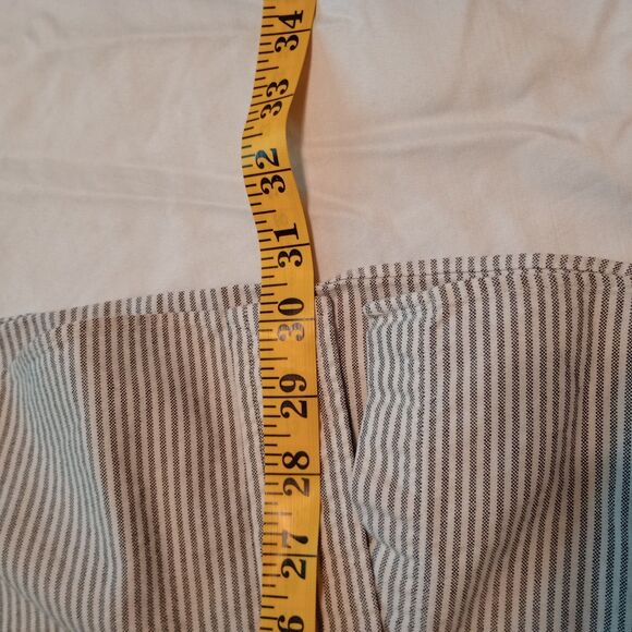 Ralph Lauren Men's Custom Fit Gray White Stripe Button Down Size L Brown Pony. - Picture 7 of 8